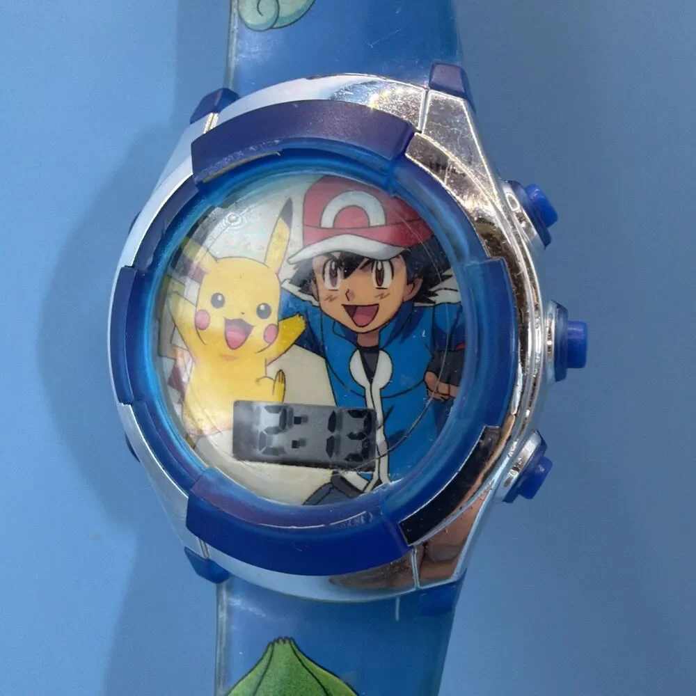 Pokémon Kids Quartz Analog Wristwatch Blue Plastic Strap, Cartoon Dial 2015